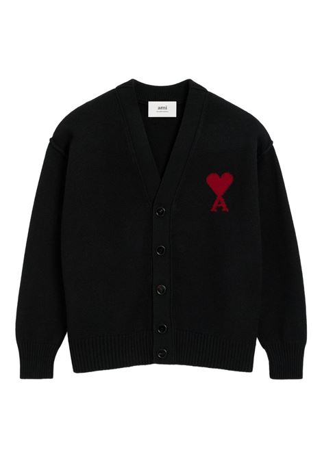 adc cardigan man black AMI PARIS | UKC367.018009